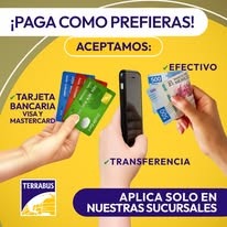 Métodos de pago Terrabus